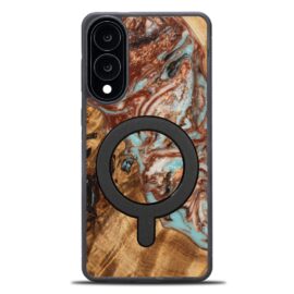 Drevený kryt na mobil so živicou Samsung Galaxy S25 Edge - Planéta - Jupiter s MagSafe