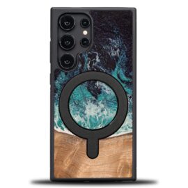 Drevený kryt na mobil so živicou Samsung Galaxy S25 Ultra - Dream Island s MagSafe