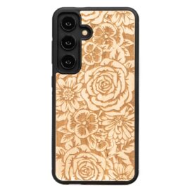 Drevený kryt na mobil Samsung Galaxy S25 FE Ruže Aniegre