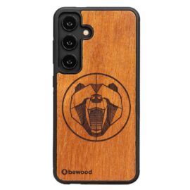 Drevený kryt na mobil Samsung Galaxy S25 FE Medveď Merbau