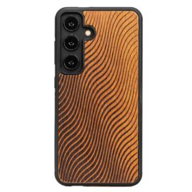 Drevený kryt na mobil Samsung Galaxy S25 FE Vlny Merbau
