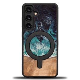 Drevený kryt na mobil so živicou Samsung Galaxy S25 FE - Dream Island s MagSafe