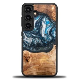 Drevený kryt na mobil so živicou Samsung Galaxy S25 FE - Planéta - Zem