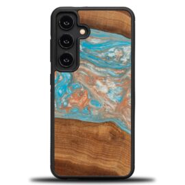 Drevený kryt na mobil so živicou Samsung Galaxy S25 FE - Planéta - Saturn