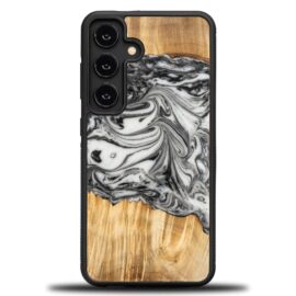 Drevený kryt na mobil so živicou Samsung Galaxy S25 FE - 4 živly - zem