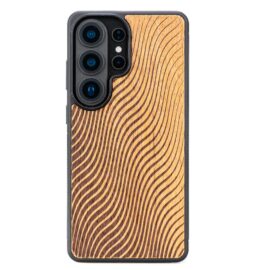 Drevený kryt na mobil Samsung Galaxy S26 Ultra Vlny Merbau