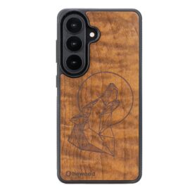 Drevený kryt na mobil Samsung Galaxy S26 Vlk Imbuia
