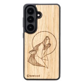 Drevený kryt na mobil Samsung Galaxy S26 Vlk Dub