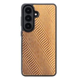 Drevený kryt na mobil Samsung Galaxy S26 Vlny Merbau