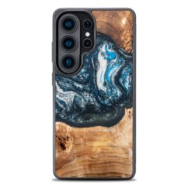 Drevený kryt na mobil so živicou Samsung Galaxy S26 Ultra - Planéta - Zem