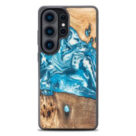 Drevený kryt na mobil so živicou Samsung Galaxy S26 Ultra - Planéta - Uran