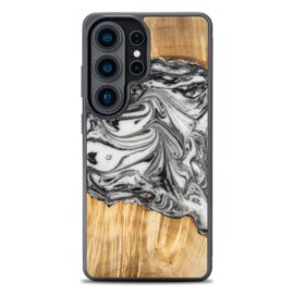 Drevený kryt na mobil so živicou Samsung Galaxy S26 Ultra - 4 živly - zem