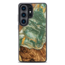 Drevený kryt na mobil so živicou Samsung Galaxy S26 Ultra - 4 živly - voda