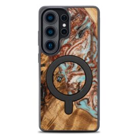 Drevený kryt na mobil so živicou Samsung Galaxy S26 Ultra - Planéta - Jupiter s MagSafe