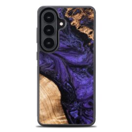 Drevený kryt na mobil so živicou Samsung Galaxy S26 - Fialová