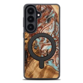 Drevený kryt na mobil so živicou Samsung Galaxy S26 - Planéta - Jupiter s MagSafe