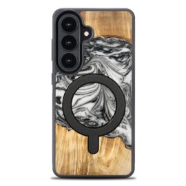 Drevený kryt na mobil so živicou Samsung Galaxy S26 Plus - 4 živly - zem s MagSafe