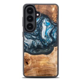 Drevený kryt na mobil so živicou Samsung Galaxy S26 Plus - Planéta - Zem