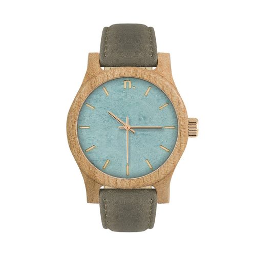 Dámske drevené hodinky Classic - Modro sivé